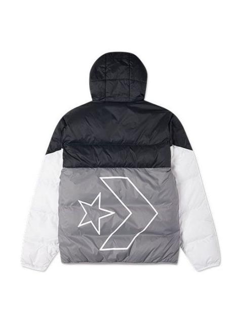 Converse Classic Casual Warm Hooded Down Jacket 'Grey' 10023695-A02