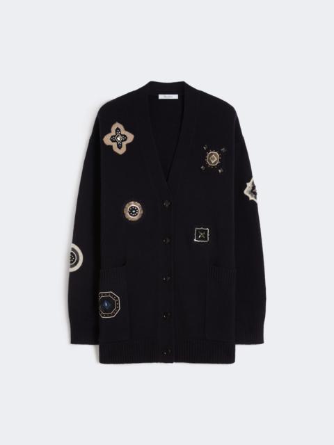 Long wool and cashmere cardigan - ULTRAMARINE