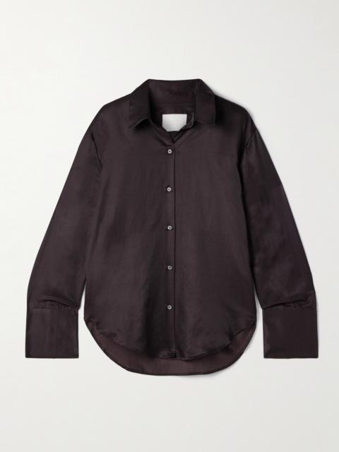 Camilla Cotton And Silk-blend Satin Shirt