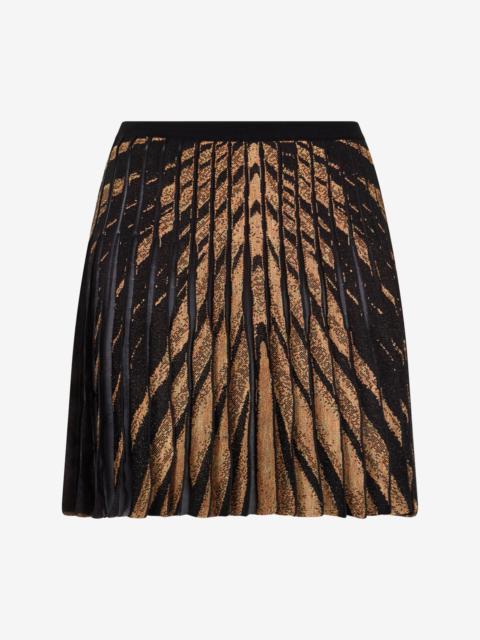 Knit skirt with Ray of Gold print