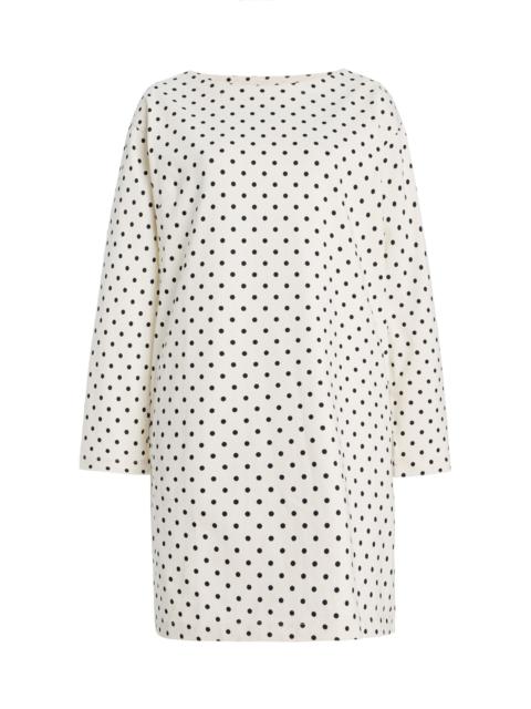 Exclusive Bea Polka-Dot Cotton Mini Dress black/white