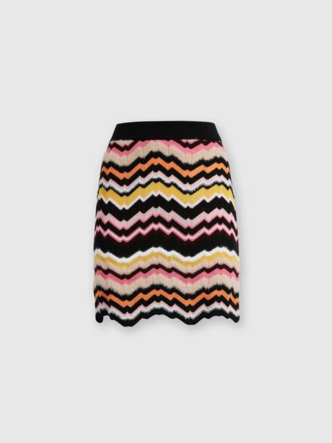 Mini skirt with zigzag Greek motif