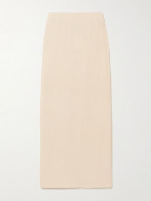 Woven maxi skirt Cream