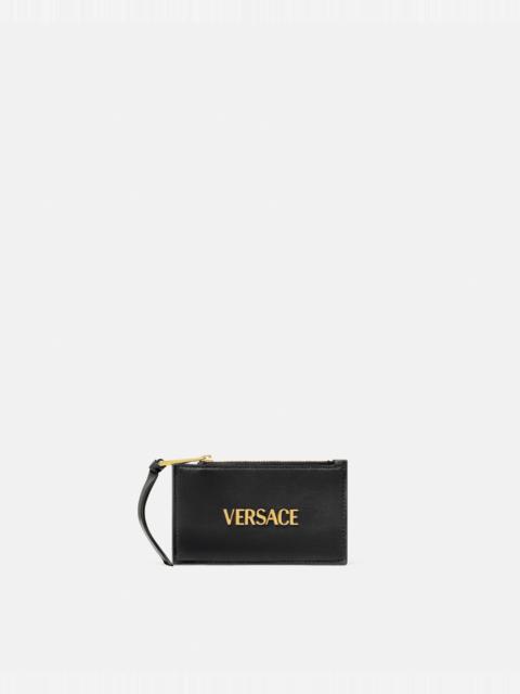 Versace Tag Zip Card Holder