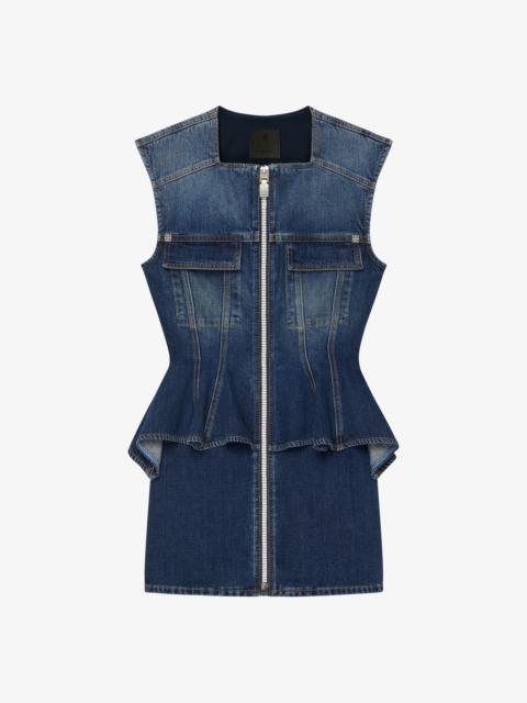 DRESS IN DENIM WITH 4G ZIP