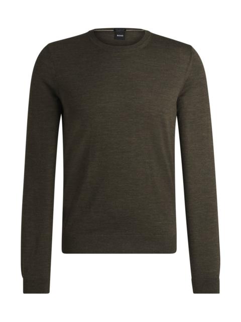 REGULAR-FIT SWEATER IN MERINO WOOL WITH CREW NECKLINE