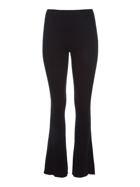 Alicia Knit Pant in Black Merino Wool