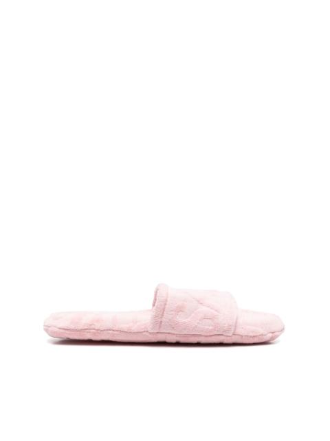 Terry cotton logo slippers