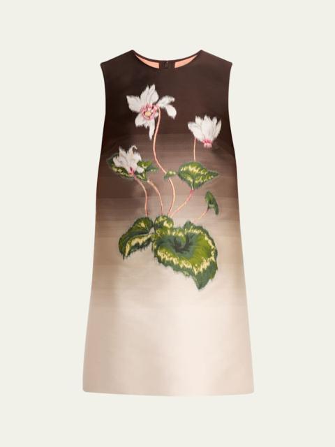Degrade Cyclamen Jacquard Sleeveless Mini Dress