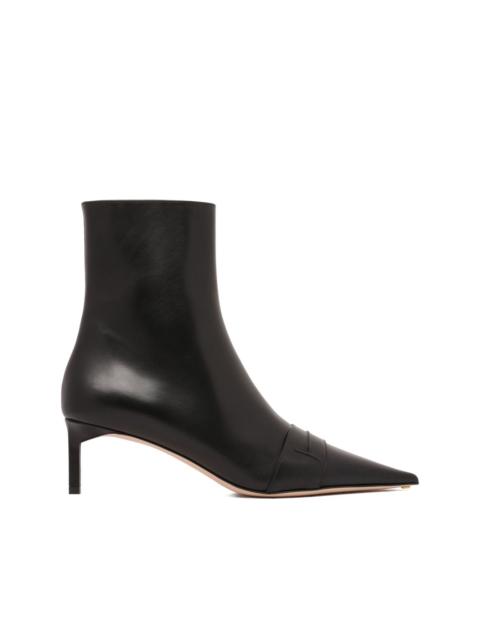 55mm leather ankle boots