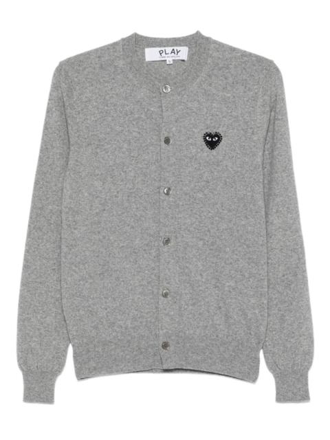 logo-patch cardigan