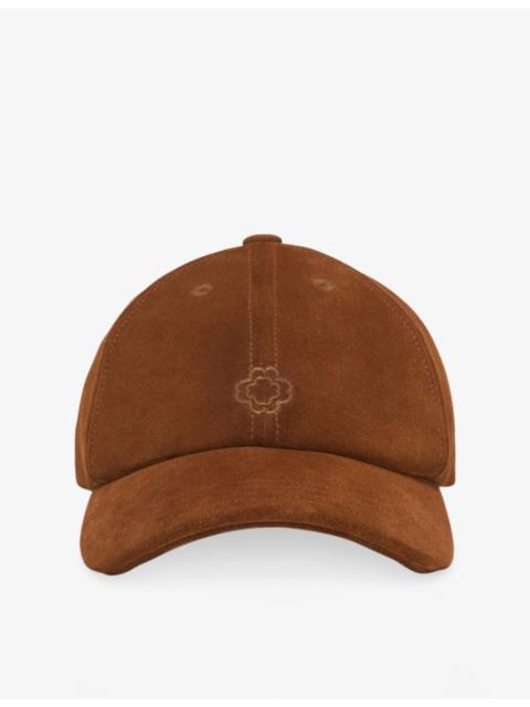 Logo-Embroidered Suede Baseball Cap