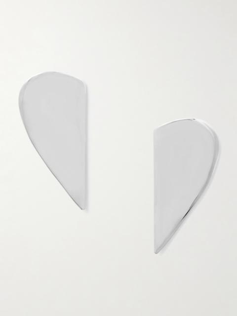 Le Demi-caur Silver-tone Earrings