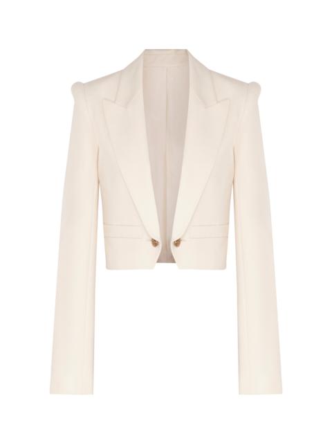 Hypnotic Wool Cropped Blazer ivory
