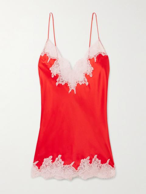 Valentine's Day Silk Lace Mini Slip Dress
