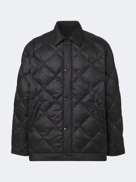Logo quilted down jacket