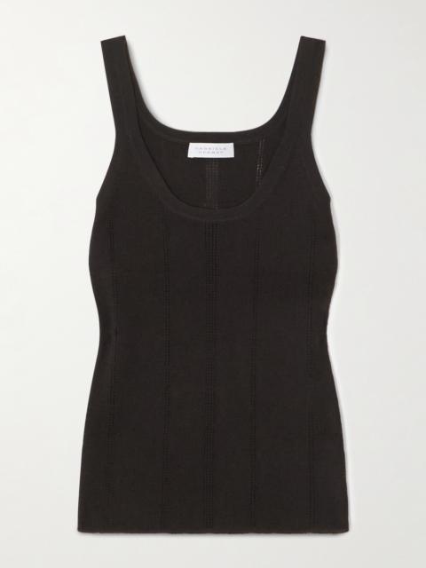 Lucy Pointelle-knit Wool Tank Top