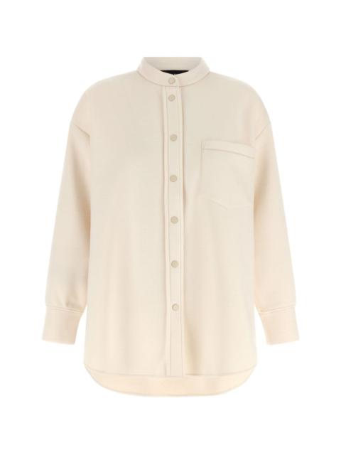mandarin collar scuba shirt