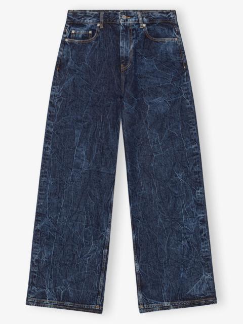 BLUE CRINKLED FUTURE DENIM MARRI JEANS