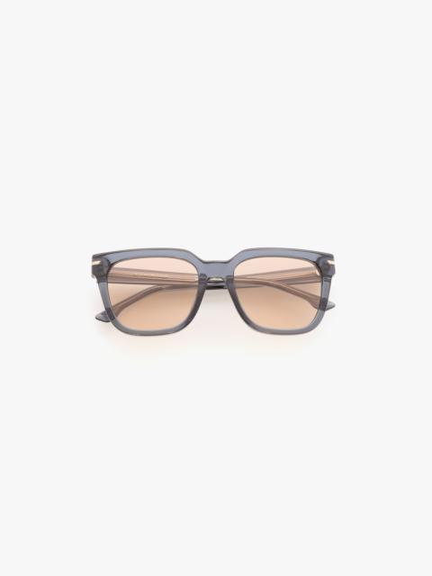 Oversized Acetate Sunglasses In Transparent Blue