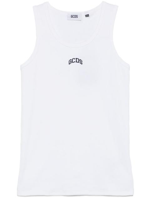 logo-embroidered tank top