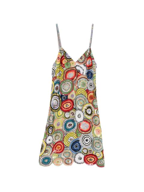 embellished mini dress