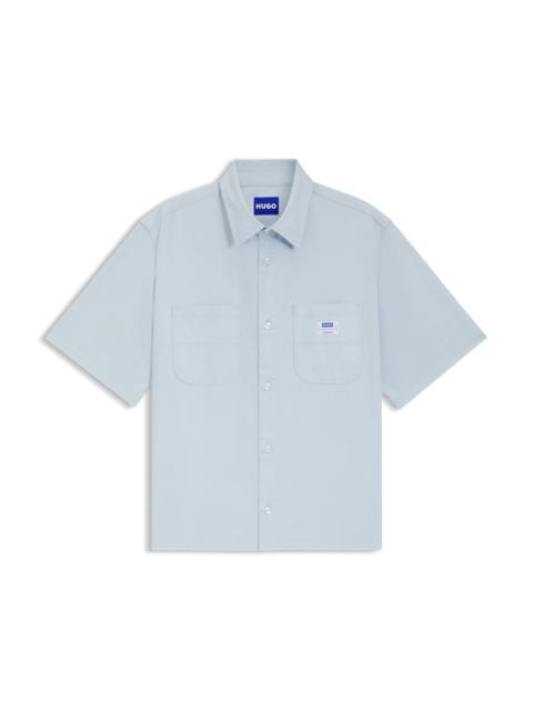 OVERSIZE-FIT SHIRT IN SLUB COTTON WITH PATCH POCKETS