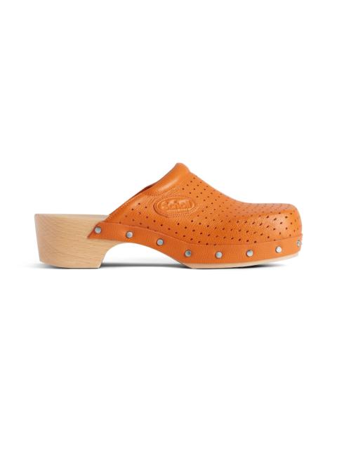 Women's Balenciaga I Scholl 40mm Clog Mule  in Pastel Orange