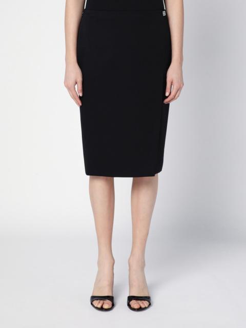 Black wool skirt with metal button 4G