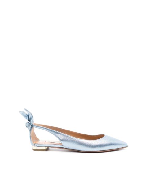 Bow Tie leather ballerinas