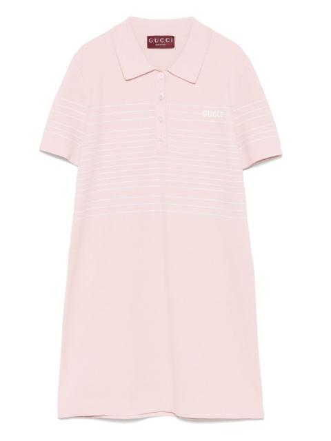 striped-detailing mini dress