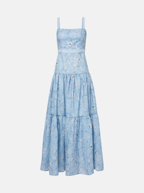 Lima Lymanopoda appliqué cotton maxi dress