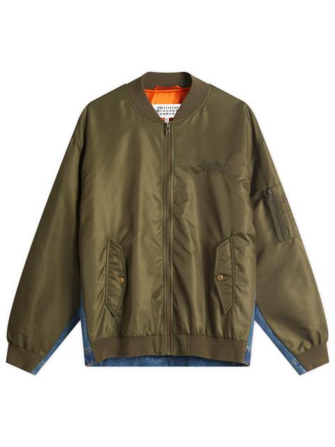 MM6 Maison Margiela Nylon and Denim Bomber Jacket