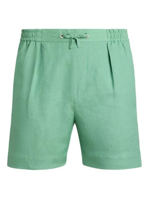 linen-blend shorts