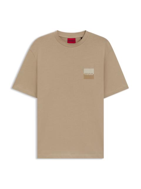 RELAXED-FIT T-SHIRT IN COTTON WITH SPLIT LOGOS