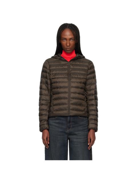Brown Aethera Hoodie Down Jacket