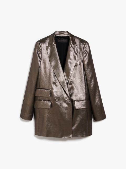 EDRO Lamé silk charmeuse jacket