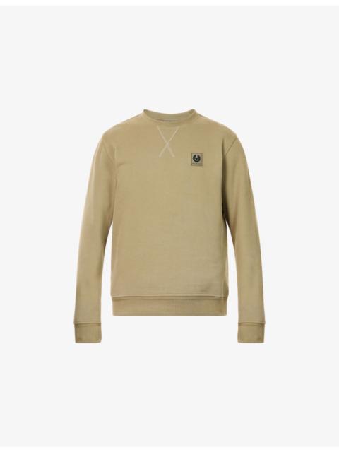 Pocket-Logo Crewneck Cotton-Jersey Sweatshirt
