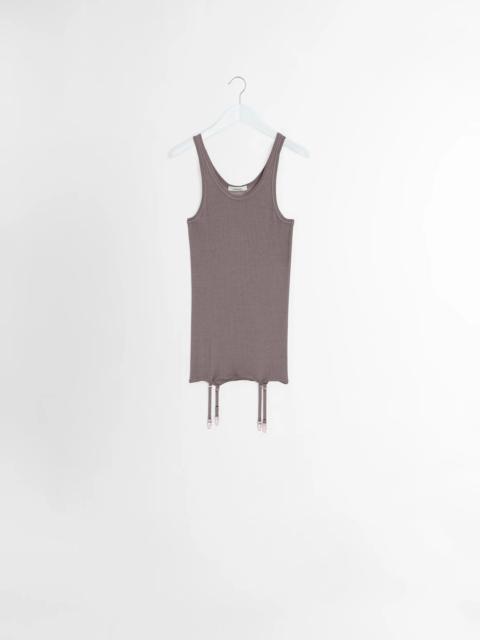 SEAMLESS RIB TANK TOP WITH SUSPENDERS