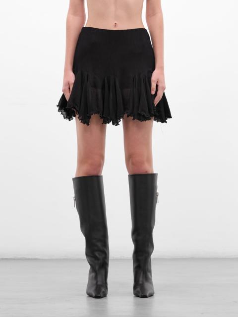 Avelyn Asymmetric Ruffle Mini Skirt