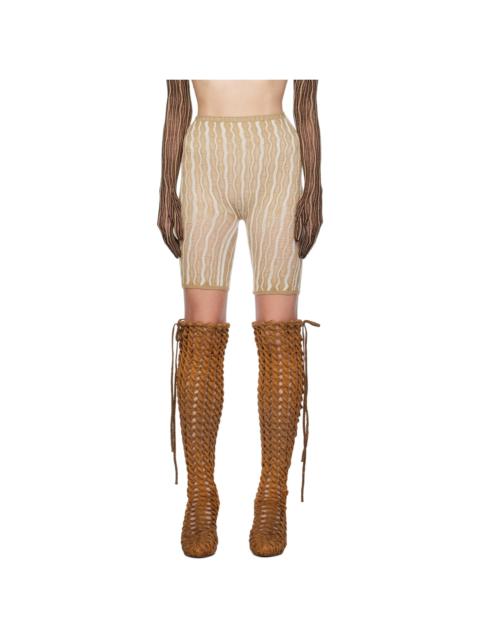 SSENSE Exclusive Beige & White Shorts