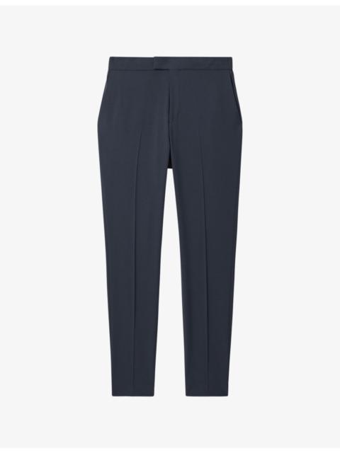 Found pressed-crease straight-leg stretch-woven trousers
