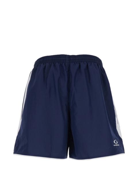 logo-print stripe-detail shorts