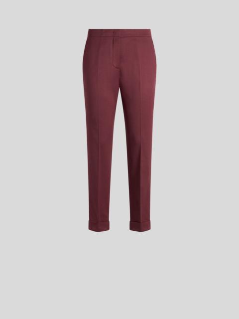CROPPED STRETCH WOOL TROUSERS