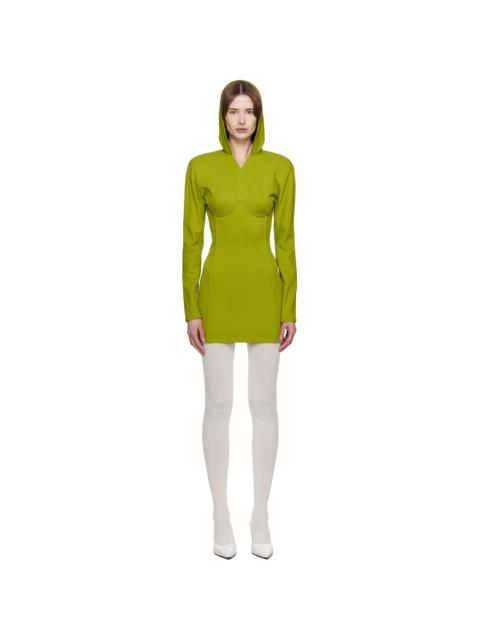 Green Crepe Minidress