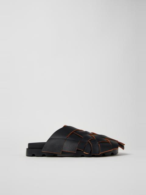 Black Leather Sandal