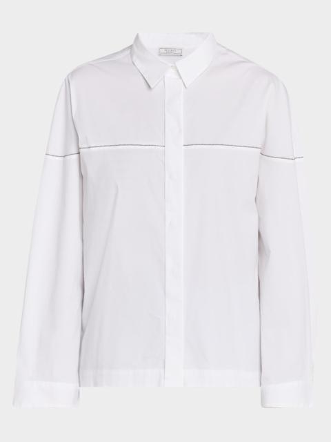 Punto Luce Boxy Stretch Cotton Shirt