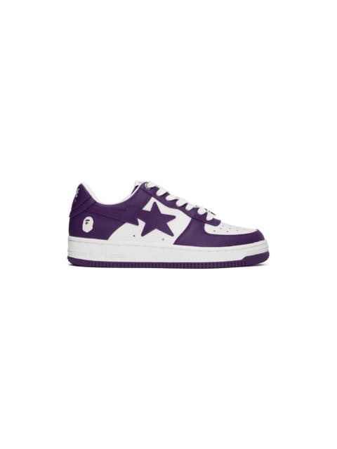 Purple & White Sta #4 Sneakers