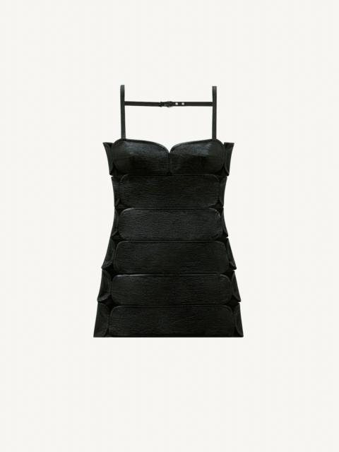 DIAMOND CUT OUT VINYL DRESS