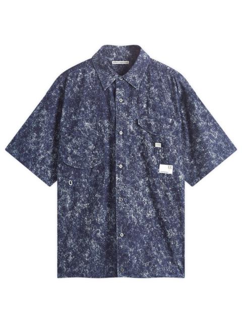 Uniform Experiment Uniform Experiment Indigo Print Fishing Shirt ...